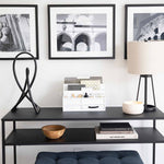 Load image into Gallery viewer, White Wooden Mail Organizer with Pen Holder and Drawer
