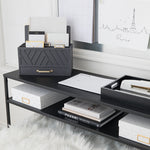 Load image into Gallery viewer, Grey Mail Organizer - Desktop Mail Holder with Drawer by Blu Monaco
