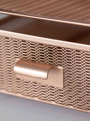 Load image into Gallery viewer, Fontvieille Desk Organizer with File Sorters and Drawer - Rose Gold
