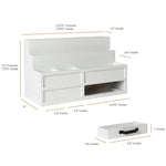 Load image into Gallery viewer, White Wooden Mail Organizer with Pen Holder and Drawer
