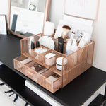 Load image into Gallery viewer, Rose Gold Desk Organizer with Drawer
