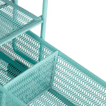 Load image into Gallery viewer, Fontvieille Desk Organizer with File Sorters and Drawer - Aqua
