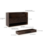 Load image into Gallery viewer, Brown Wooden Mail Organizer with Drawer
