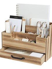 Load image into Gallery viewer, White Wooden Office Supplies Organizer with Drawer by Blu Monaco