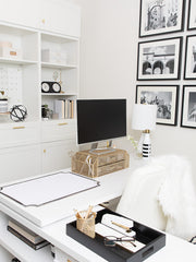 Load image into Gallery viewer, Gold Monitor Stand with Drawers
