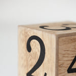 Load image into Gallery viewer, Wooden Mail Organizer Desktop with Block Calendar – Mail Sorter Countertop Organizer – Desk Decorations for Women Office - Blu Monaco
