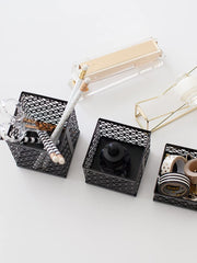 Load image into Gallery viewer, Riviera 6 Piece Black Interlocking Desk Organizer Set
