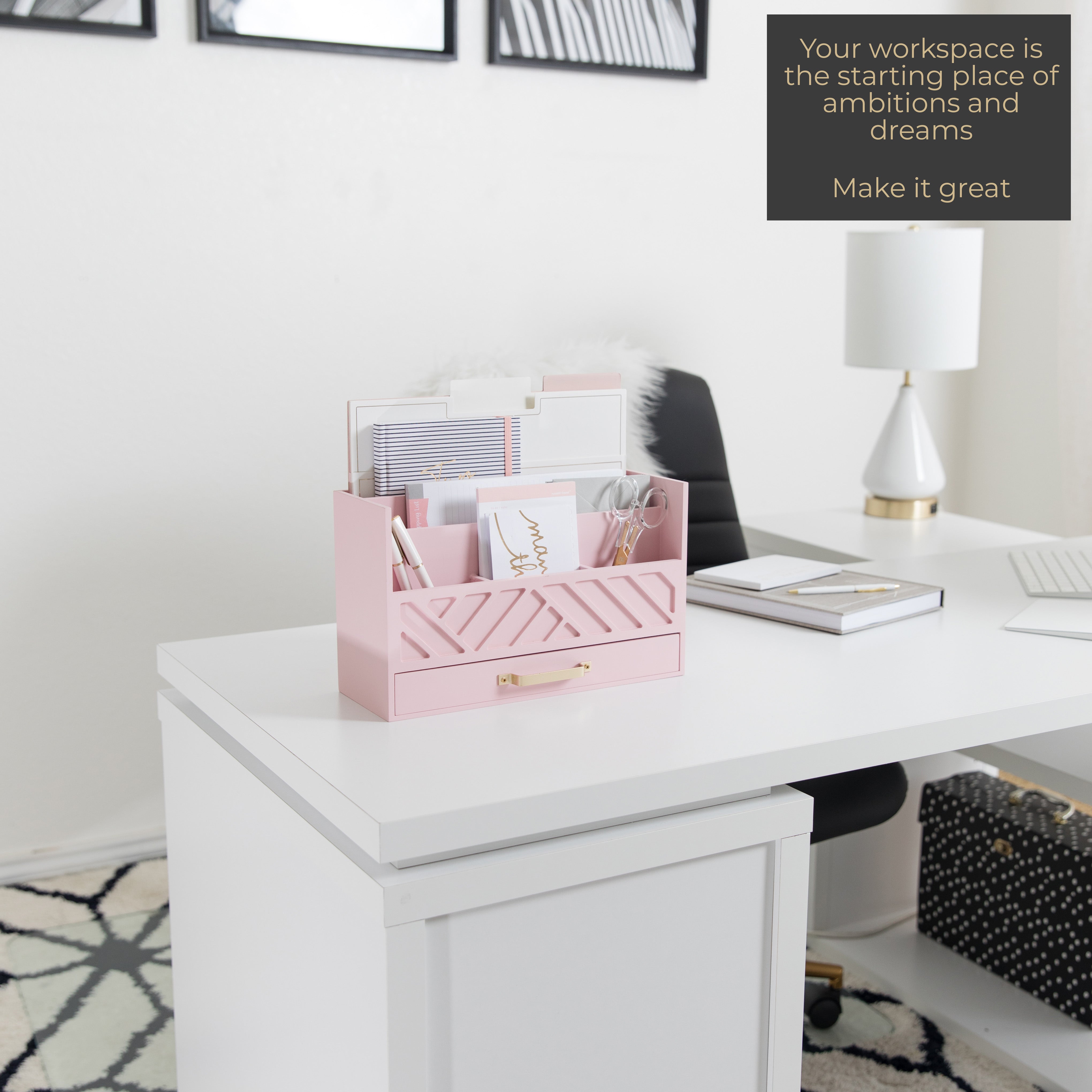 Blu Monaco Office Supplies Rose Gold Desk Accessories for Women-6
