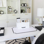 Load image into Gallery viewer, White Wooden Pen Organizer - Pencil Organizer
