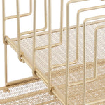 Load image into Gallery viewer, Gold Desk Organizer with File sorters and Drawer
