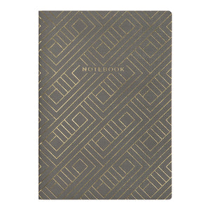 Load image into Gallery viewer, One (1) Decorative Notebook - Dark Grey or Cream with Gold Foil

