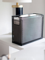 Load image into Gallery viewer, Fontvieille 5 Piece Black Desk Organizer Set With Desktop Hanging File Organizer
