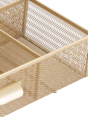 Load image into Gallery viewer, Gold Desk Organizer with File sorters and Drawer
