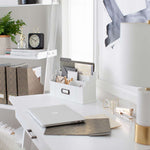 Load image into Gallery viewer, White Wooden Mail Organizer - 3 Tier with Label Holder
