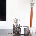 Load image into Gallery viewer, Blu Monaco Bronze Desk Organizer for - 3 Piece Desk Accessories Set - Bronze Trellis Pattern - Blu Monaco
