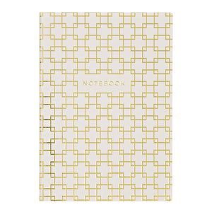 Load image into Gallery viewer, One (1) Decorative Notebook - Dark Grey or Cream with Gold Foil
