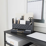 Load image into Gallery viewer, Grey Mail Organizer - Desktop Mail Holder with Drawer by Blu Monaco
