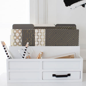 Load image into Gallery viewer, Decorative Notebooks - Set of 4 - Dark Grey and Cream with Gold Foil
