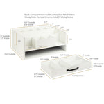 Load image into Gallery viewer, White Wooden Office Supplies Organizer
