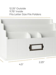 Load image into Gallery viewer, White Wooden Mail Organizer - 3 Tier with Label Holder
