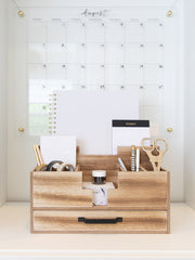 Load image into Gallery viewer, BLU MONACO Wooden Office Supplies Organizer
