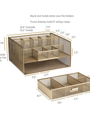 Load image into Gallery viewer, Gold Desk Organizer with Drawer
