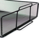 Load image into Gallery viewer, Stackable Paper Trays with Accessory Tray - 4 Tier - Black Metal Mesh - Letter Size
