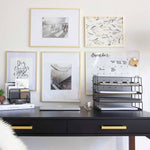 Load image into Gallery viewer, Stackable Paper Trays with Accessory Tray - 4 Tier - Black Metal Mesh - Letter Size
