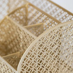 Load image into Gallery viewer, Riviera Designer Metal Desk Organizer with Drawer - Gold
