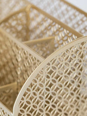 Load image into Gallery viewer, Riviera Designer Metal Desk Organizer with Drawer - Gold
