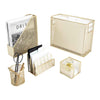 Fontvieille 5 Piece Gold Desk Organizer Set with Desktop Hanging File Organizer