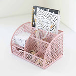 Load image into Gallery viewer, Riviera Designer Metal Desk Organizer with Drawer - Pink
