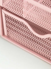 Load image into Gallery viewer, Fontvieille Pink Desk Organizer with Drawer

