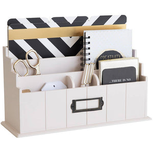 Load image into Gallery viewer, Light Pink Wooden Mail Organizer - 3 Tier

