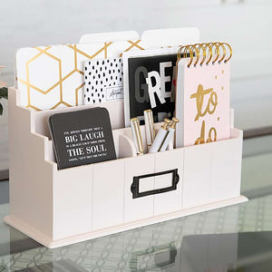 Load image into Gallery viewer, Light Pink Wooden Mail Organizer - 3 Tier
