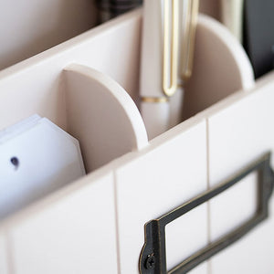 Load image into Gallery viewer, Light Pink Wooden Mail Organizer - 3 Tier
