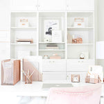 Load image into Gallery viewer, Fontvieille 5 Piece Rose Gold Desk Organizer Set with Desktop Hanging File Organizer
