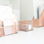 Load image into Gallery viewer, Fontvieille 5 Piece Rose Gold Desk Organizer Set with Desktop Hanging File Organizer
