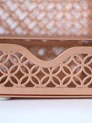 Load image into Gallery viewer, Riviera Designer Metal Desk Organizer with Drawer - Rose Gold
