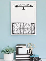 Load image into Gallery viewer, Wall Mount Mail Organizer with Note Clip - White Wood with Black Metal Basket
