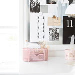Load image into Gallery viewer, Fontvieille Pink Desk Organizer with Drawer
