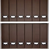 Foldable Magazine File Holder with Leather Label Holder - Set of 6 - Brown