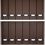 Load image into Gallery viewer, Foldable Magazine File Holder with Leather Label Holder - Set of 6 - Brown
