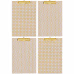 Load image into Gallery viewer, Set of 4 Decorative Clipboards with Light Pink Patterns and Gold Foil
