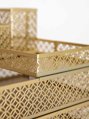 Load image into Gallery viewer, Riviera 6 Piece Gold Interlocking Desk Organizer Set
