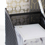 Load image into Gallery viewer, Fontvieille Unique Metal Black Desk Organizer with Drawer
