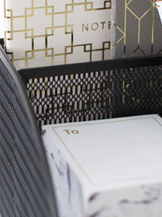 Load image into Gallery viewer, Fontvieille Unique Metal Black Desk Organizer with Drawer
