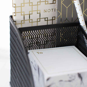 Load image into Gallery viewer, Fontvieille Unique Metal Black Desk Organizer with Drawer
