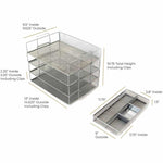 Load image into Gallery viewer, Stackable Paper Trays with Accessory Tray - 4 Tier - Silver Metal Mesh - Letter Size

