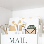 Load image into Gallery viewer, White Wooden Mail Organizer - 3 Tier
